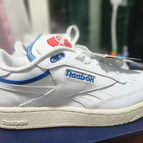 [BUNJANG] Reebok Club C 85 Pump Sneakers (White/Blue) - Size 240mm / (새상품) 리복 클럽 C 85 펌프 운동화 240mm
