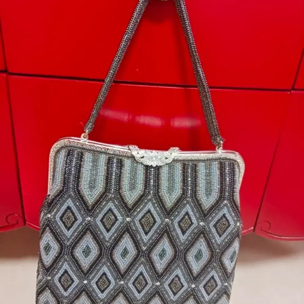 [BUNJANG] Beaded Vintage Tote Bag / 비즈 장식 빈티지 토트백 가방~새상품