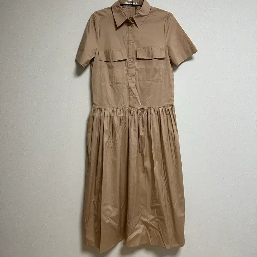 [BUNJANG] Mango Beige Long Shirt Dress Size S / 망고 셔츠 롱원피스 베이지