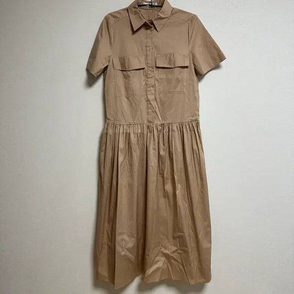 [BUNJANG] Mango Beige Long Shirt Dress Size S / 망고 셔츠 롱원피스 베이지