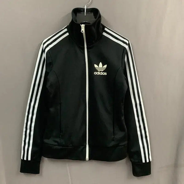 [BUNJANG] Adidas Women's Black Europa TT Track Top Jersey Jacket / M 아디다스 여성 블랙 유로파 TT 트랙탑 져지 자켓