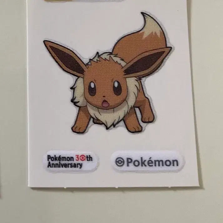 [BUNJANG] Pokemon 30th Anniversary Eevee Sticker / 포켓몬 30주년 이브이 띠부실