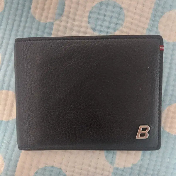 [BUNJANG] Bally B-Logo Bifold Wallet Black / 발리 B로고 블랙 반지갑