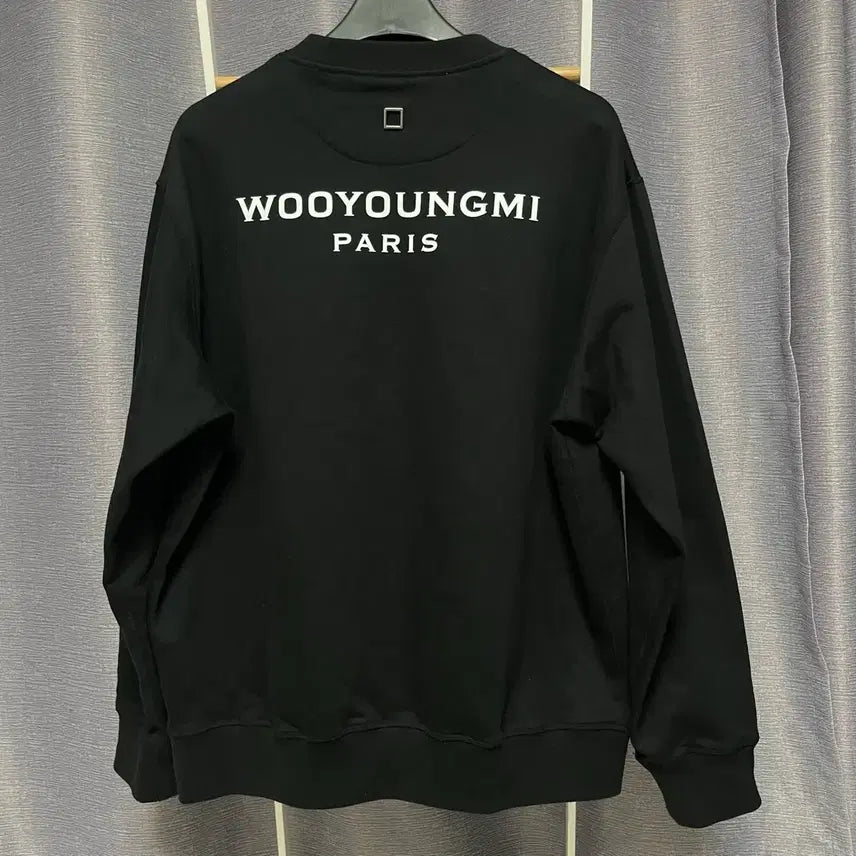 [BUNJANG] Wooyoungmi Black Back Logo Sweatshirt / [ 50 ] 우영미 블랙 백로고 맨투맨