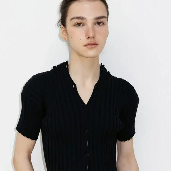 [BUNJANG] Le917 Millie Short Cardigan Black / Le917 MILLIE SHORT CARDIGAN 밀리 숏 가디건