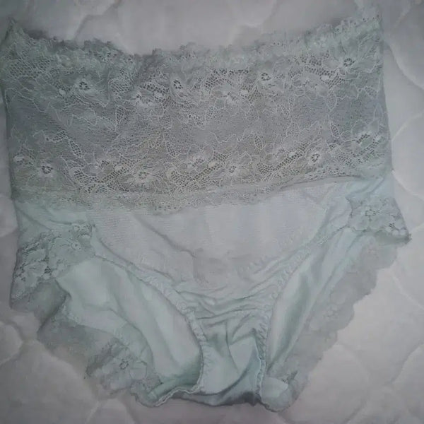 [BUNJANG] Lace Women's Panties Sky Blue Used / 레이스 여성 팬티 하늘색 중고
