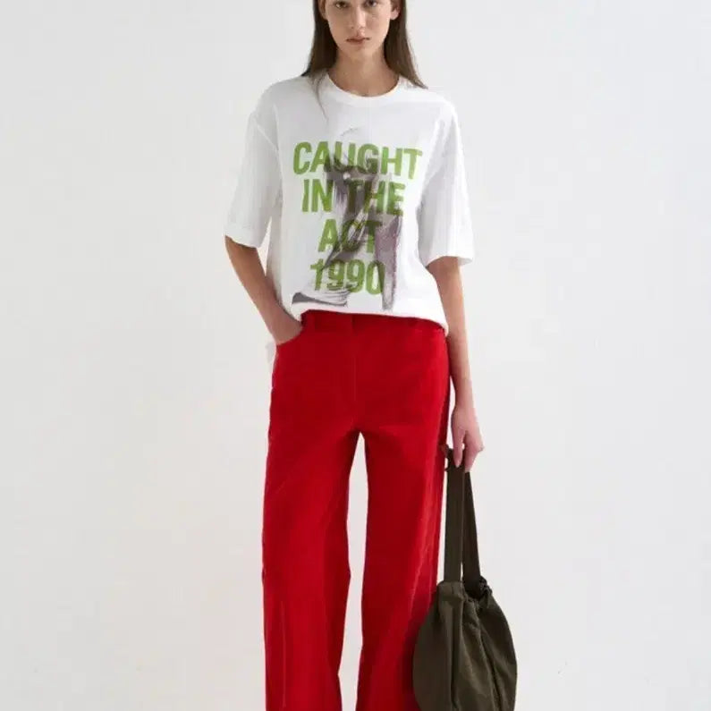 [BUNJANG] System Printed Half Sleeve T-Shirt / 한섬 26ss신상 시스템 프린티드 하프 슬리브 티셔츠 프리