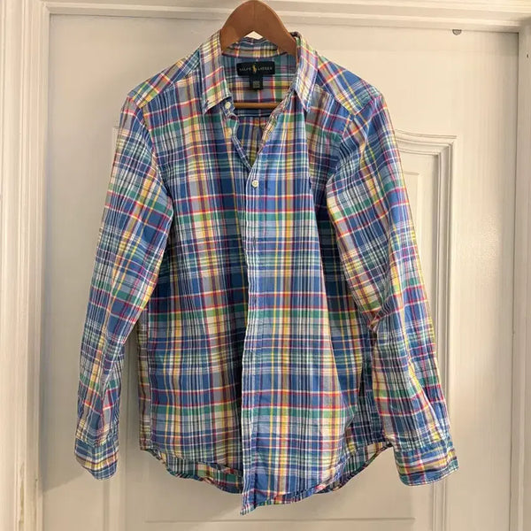[BUNJANG] Polo Ralph Lauren Blue Check Shirt / 폴로 랄프로렌 블루 체크 셔츠
