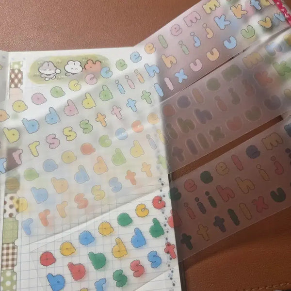 [BUNJANG] Alphabet Kiss Cut Sticker Pack - Bundle of 3 / 무심한하루 알파벳 키스컷 통 3개 일괄