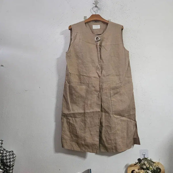 [BUNJANG] Linen Long Vest Style / 린넨 롱 베스트 조끼 스타일