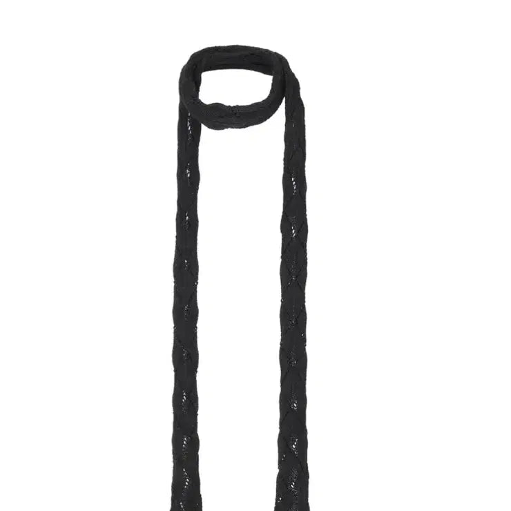 [BUNJANG] 3Times Leaf Muffler Scarf Black / 쓰리타임즈 leaf muffler 블랙 스카프 머플러 레이어드