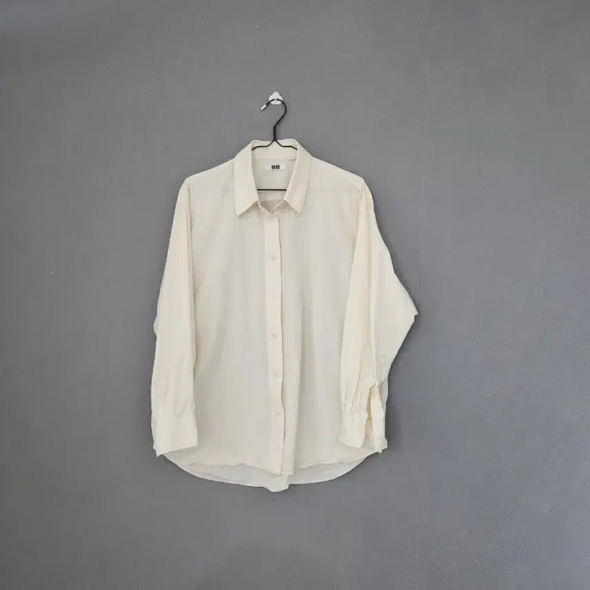 [BUNJANG] Uniqlo U Oversized Shirt Ivory M / UNIQLO U 오버사이즈 셔츠 아이보리 M