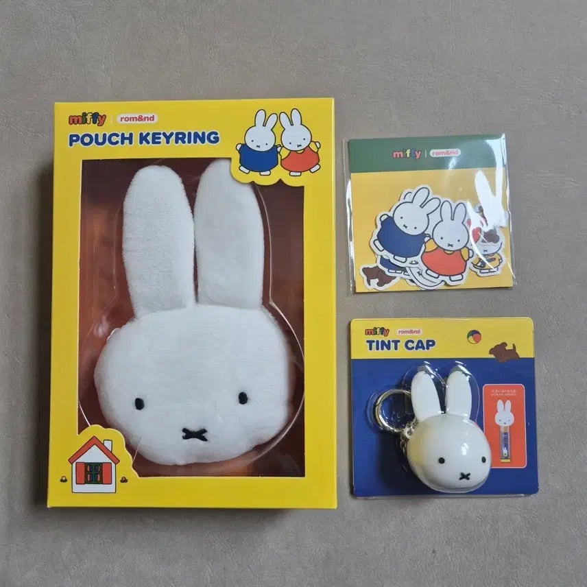 [BUNJANG] Rom&nd Miffy Pouch Sticker Tint Bundle Set / 롬앤 올리브영 미피 파우치 스티커 틴뚜