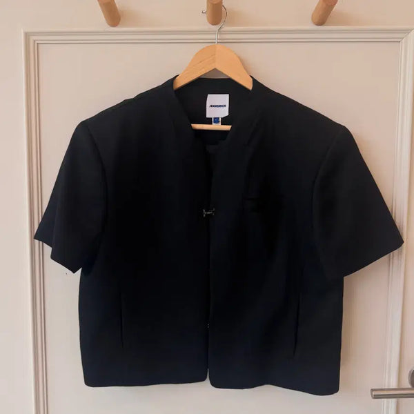 [BUNJANG] ADER Error Blazer Product 5 Black Short Sleeve Jacket / 아더에러(ADER Error)  블레이저 프로덕트 5 블랙 반팔자켓