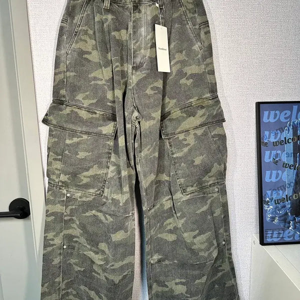 [BUNJANG] Avandress Cargo Wide Camo Pants / 새상품) Avandress 카고 와이드 카모 바지