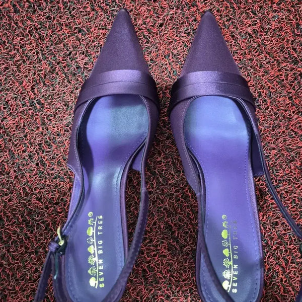 [BUNJANG] Women's Purple Heels Size 38 (US 7.5-8) / 여성힐