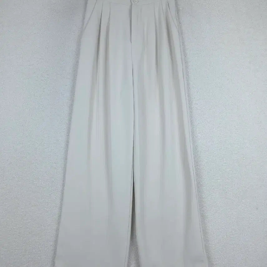 [BUNJANG] Women's Ivory Elastic Waistband Wide-Leg Slacks Pants (S) / 여성 아이보리 밴딩 와이드 팬츠 슬랙스(S)