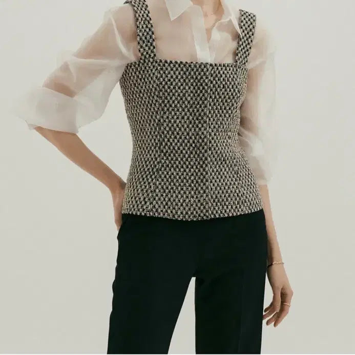 [BUNJANG] Siedoc Sophie Tweed Vest MixS / 시에 소피 트위드 베스트 믹스S