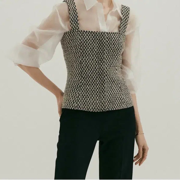 [BUNJANG] Siedoc Sophie Tweed Vest MixS / 시에 소피 트위드 베스트 믹스S
