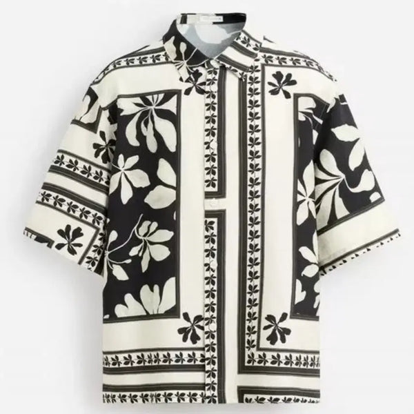 [BUNJANG] Zara Floral Pattern Short Sleeve Shirt / 세일!!! 자라) 플로럴 패턴 반팔 셔츠