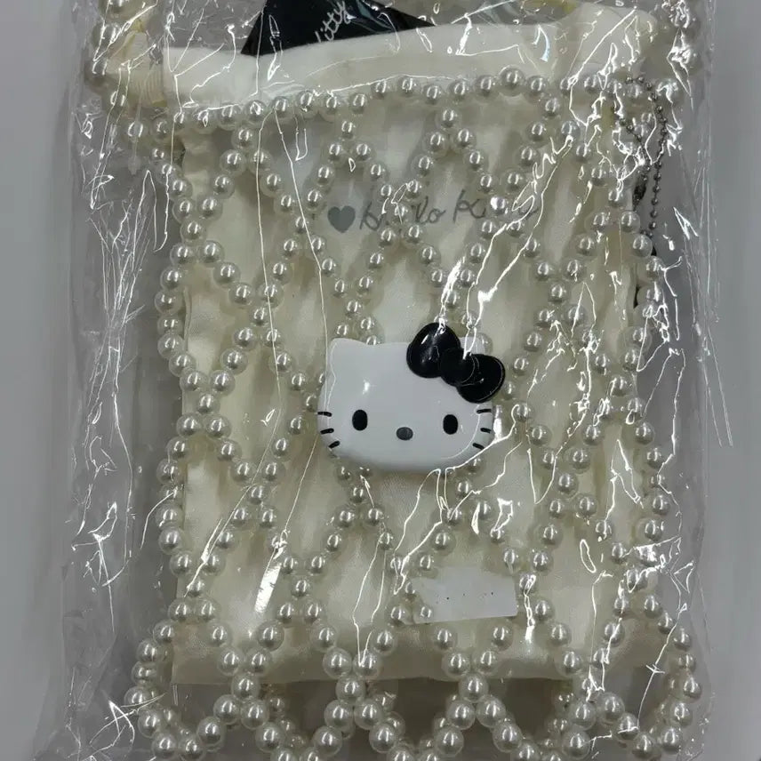 [BUNJANG] I Love Hello Kitty Pearl Bead Bag / 아이 러브 헬로키티 펄 비즈 백 정품