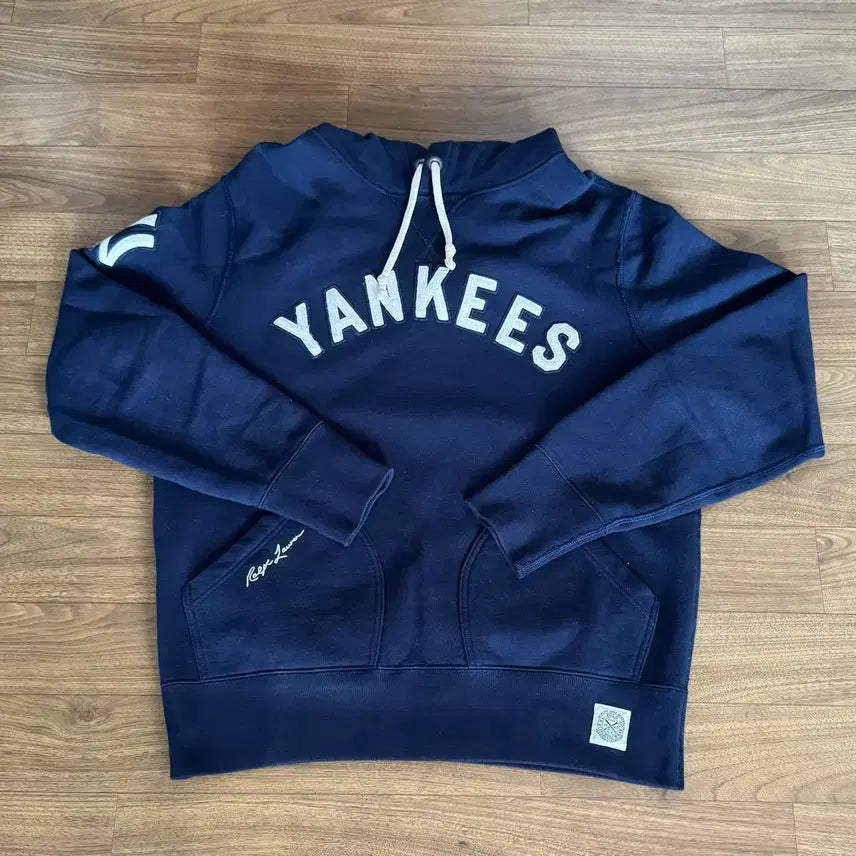 [BUNJANG] Polo Fleece Yankees Hoodie Navy M / 폴로 플리스 양키스 후디 네이비 M