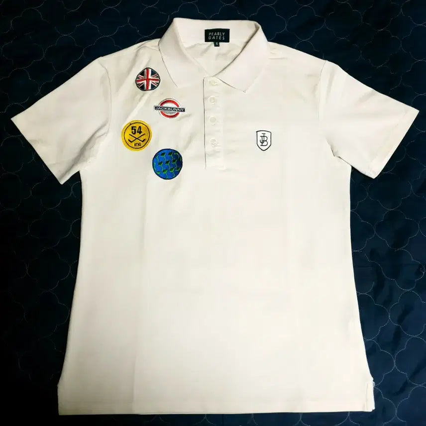 [BUNJANG] Jack Bunny by Pearly Gates Embroidered Patch Short Sleeve Polo Shirt / (일본제품) 파리게이츠 골프 잭바니 자수패치 반팔 카라티 (4)
