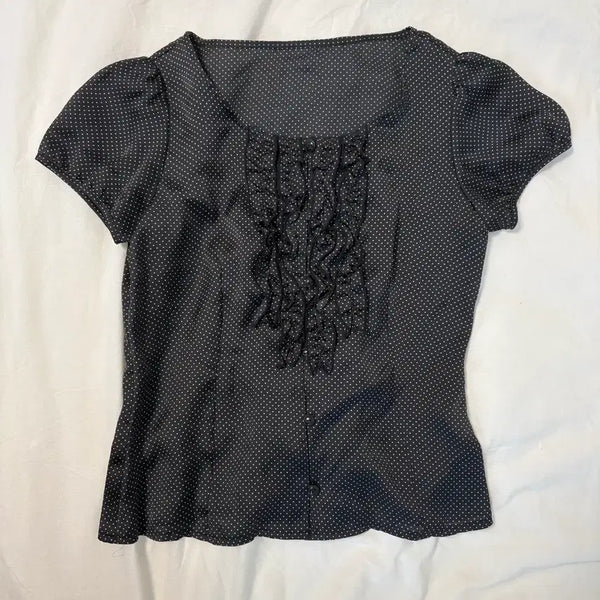 [BUNJANG] Japanese Vintage Polka Dot Blouse / 일본 빈티지 도트