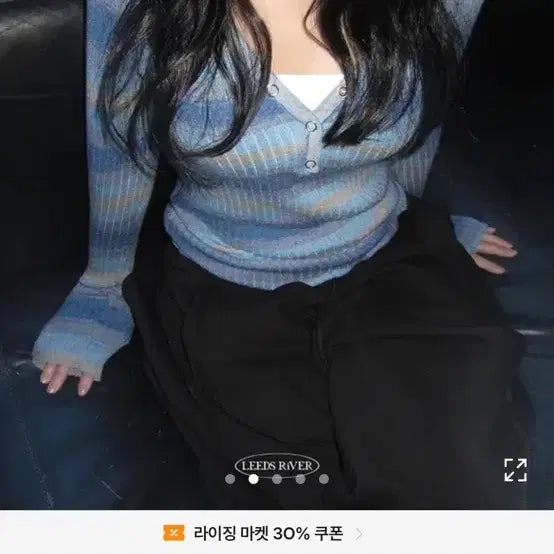 [BUNJANG] Ablery Layered Button T-shirt / 에이블리 레이어드 버튼 티셔츠