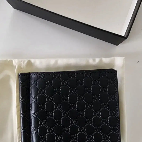 [BUNJANG] Gucci Money Clip Black Wallet / 구찌 머니클립 블랙 지갑 판매합니다.(새상품,구성품다있음)