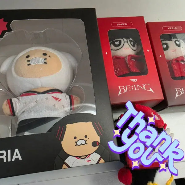 [BUNJANG] T1 Keria & Faker 10cm Plush Doll Bundle Set / T1 인형 춘식이 콜라보 케리아 2025 10cm 페이커 케리아