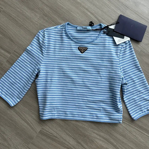 [BUNJANG] Prada Women's Cropped T-Shirt Size 36 / 프라다 여성 크롭티셔츠 36사이즈(새상품)