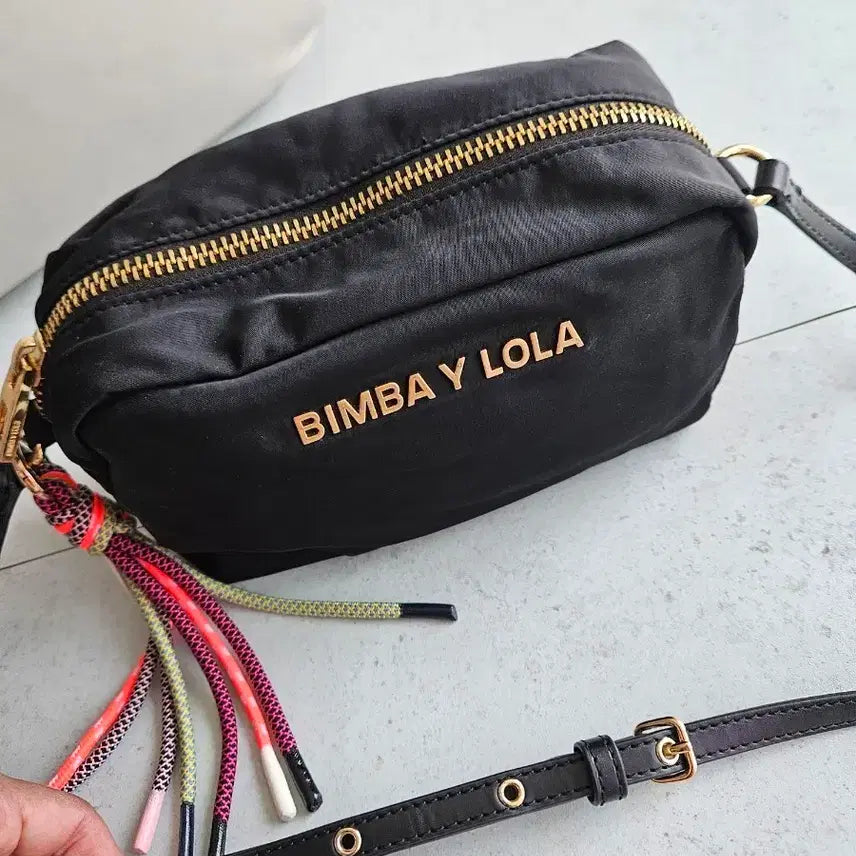 [BUNJANG] BIMBA Y LOLA Black Nylon Shoulder Bag / 빔바이롤라 블랙 숄더백