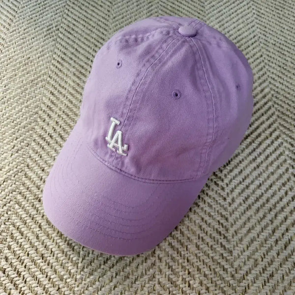 [BUNJANG] MLB LA Dodgers Washed Team Logo Ball Cap Purple / MLB LA 다저스 워싱 팀로고 볼캡 퍼플
