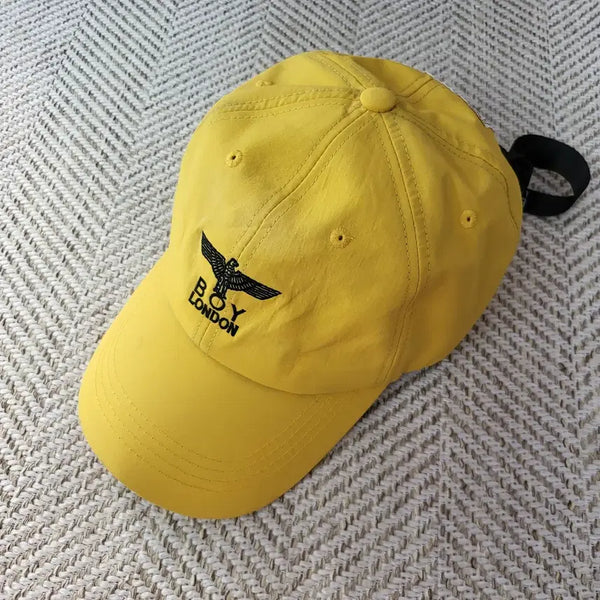 [BUNJANG] Boil London Embroidered Logo Ball Cap Hat Yellow / 보이런던 자수 로고 볼캡 모자 옐로우