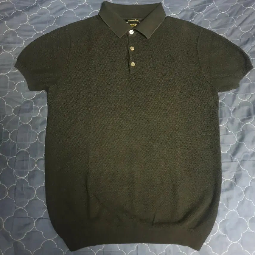[BUNJANG] Massimo Dutti SS Extra Fine Cotton Short Sleeve Knit Polo Black (S) / 마시모두띠 ss시즌 엑스트라파인 코튼 카라 반팔니트 블랙 (S)