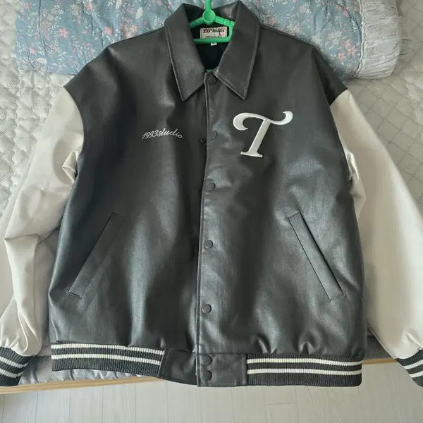 [BUNJANG] 1993studio Varsity Jacket (Gray) / 1993스튜디오 바시티 자켓 (그레이)
