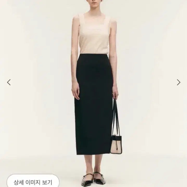 [BUNJANG] Sierrev Slip Skirt Black Midi / 시에 레브 슬릿 스커트 블랙 미디s