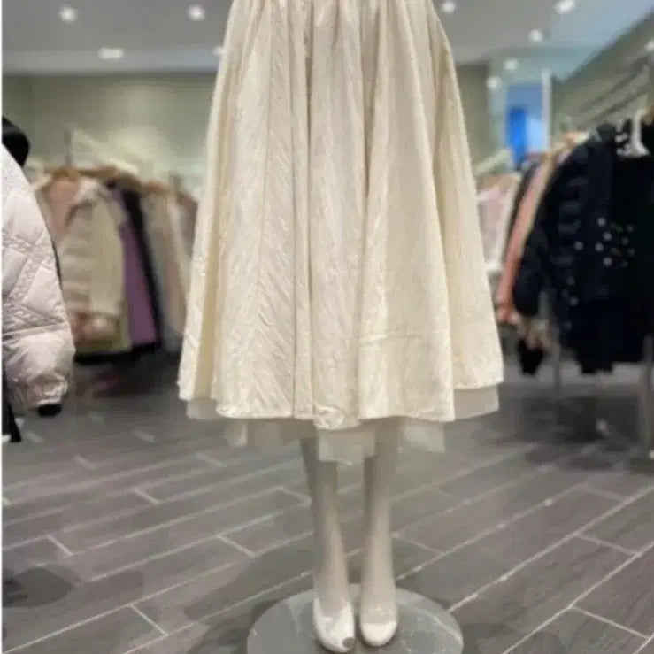 [BUNJANG] Ozcece Tulle Block Flare Skirt / 오즈세컨 튤 블록 플레어 스커트