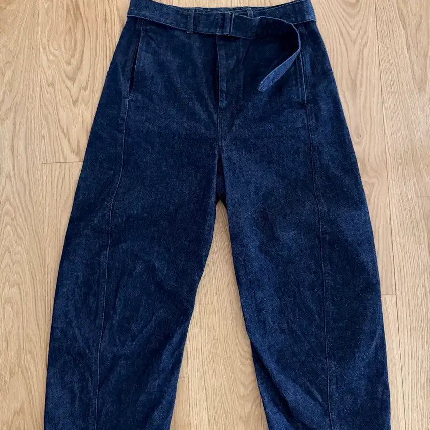 [BUNJANG] Lemaire Twist Belted Pants Indigo / [M]르메르 트위스트 벨티드 팬츠 인디고