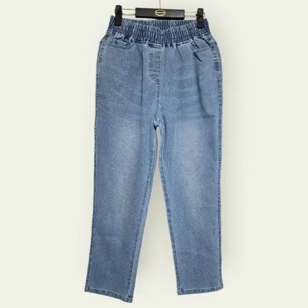 [BUNJANG] Women's Denim Pants Light Wash Relaxed Fit (Size 28) / 새상품 66 여성 데님 팬츠 연청 밴딩바지 청바지 28 여자 바지 새제품