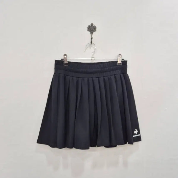 [BUNJANG] Le Coq Sportif Black Pleated Mini Skirt / 르꼬끄골프 검정색 플리츠 미니스커트