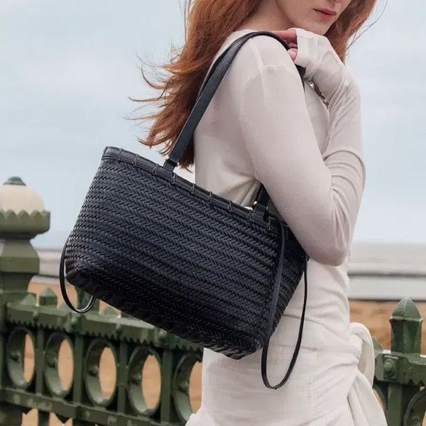 [BUNJANG] SAC CALME Dark Brown Woven Shoulder Bag / 듀푸아 삭칼므 SAC CALME_DARK BROWN