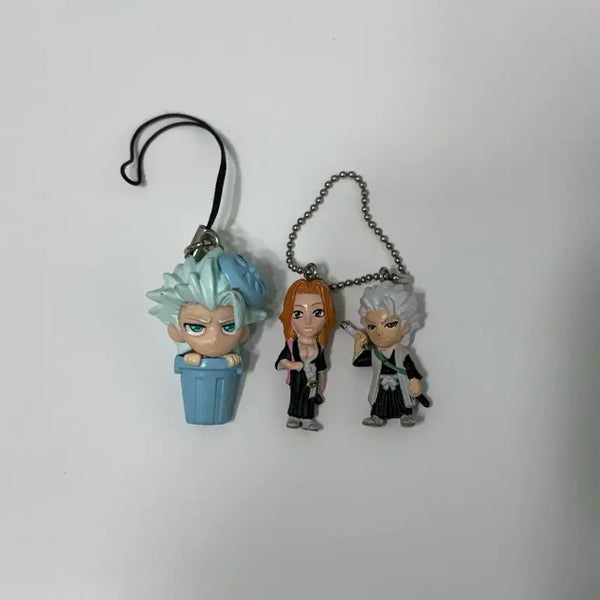 [BUNJANG] Bleach Toshiro Hitsugaya & Rangiku Matsumoto Figure Keychain Set / 블리치 히츠가야 토시로 란기쿠 피규어 키링 키홀더 고전굿즈 일괄