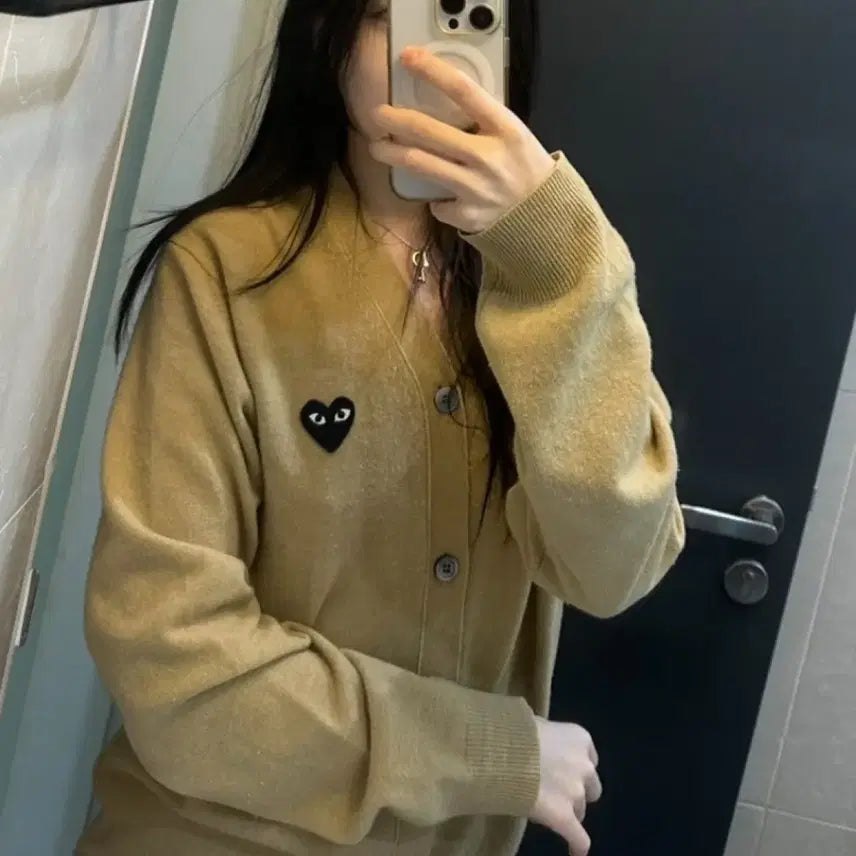 [BUNJANG] Comme des Garçons Black Logo Cardigan (Men's L) / 꼼데가르송 가디건 L