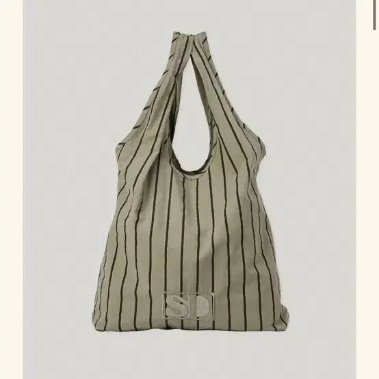 [BUNJANG] Smoothmood Mug Striped Bag Khaki Taupe / 스무드무드 백 Mug Striped Bag Khaki Taupe