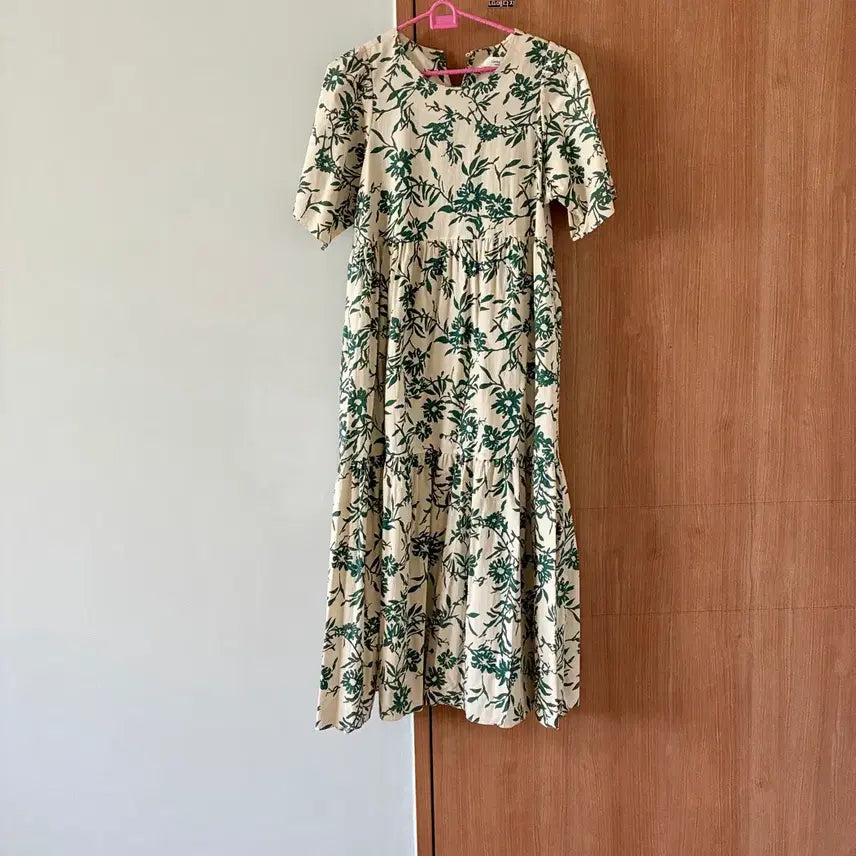 [BUNJANG] Ivory Floral Print Long Dress / 원피스 판매해요