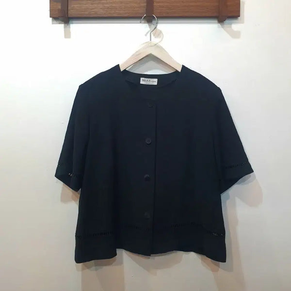 [BUNJANG] DELICE Vintage Black Blouse Jacket / DELICE 빈티지 블랙 블라우스&자켓