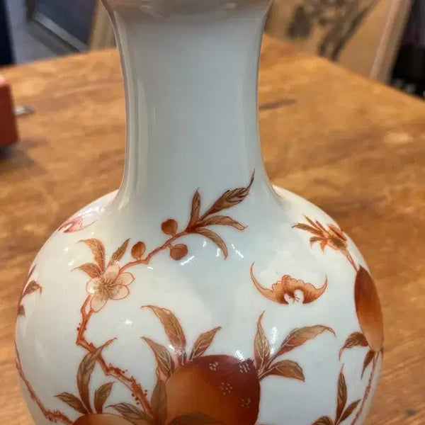 [BUNJANG] Enamelware Peach Blossom Vase / 법랑채 도화문 화병