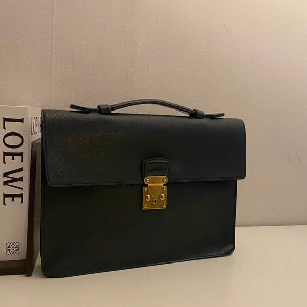 [BUNJANG] Louis Vuitton Taiga Servier Corrado Briefcase / LOUIS VUITTON/루이비통 타이가 다크그린 브리프케이스/서류가방